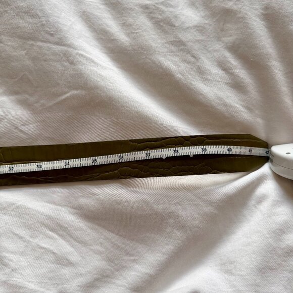 Steve Madden Olive Green Croc-Embossed Belt - Picture 5 of 5